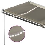 vidaXL Auvent manuel rétractable avec LED 400x300 cm Crème