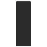 vidaXL Buffet avec LED noir 72x34x100 cm bois d'ingénierie