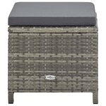 vidaXL Mobilier à dîner de jardin 5Pièces et coussins Résine tressée Gris