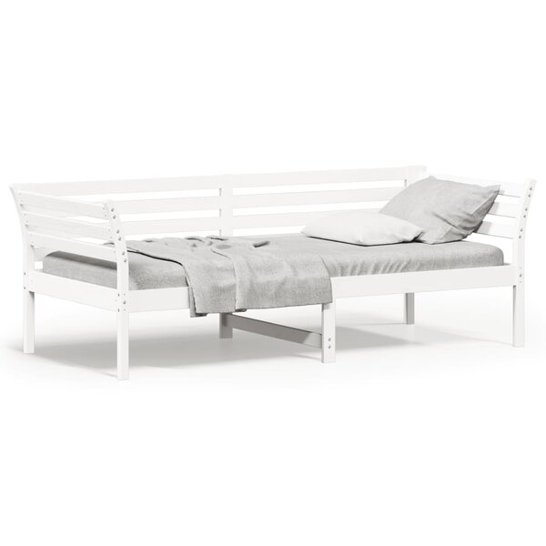 vidaXL Lit de jour sans matelas blanc 100x200 cm bois de pin massif