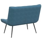 vidaXL Banc bleu 110x74x84 cm velours