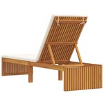 vidaXL Transat 1-personne Marron 200 x 55 x 94cm Bois d'acacia massif