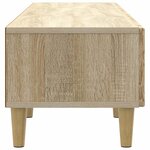 vidaXL Meuble TV Chêne Sonoma 147 x 34 5 x 30 cm Bois d'ingénierie