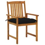 vidaXL Chaises de jardin avec coussins lot de 4 Bois d'acacia massif
