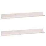 vidaXL Étagères murales 2 Pièces Blanc 110x11x9 cm Bois de pin massif