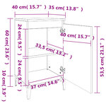 vidaXL Table de chevet sonoma gris 40x35x70 cm bois d'ingénierie