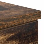vidaXL Bureau avec porte Chêne fumé 140 x 49 x 76 cm Bois d'ingénierie