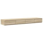 vidaXL Cadre de lit avec rangement avec tiroir Chêne Sonoma 160 cm