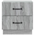 vidaXL Cabinet de chevet 2 pc Sonoma gris 43 x 34 5 x 44 5 cm