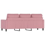 vidaXL Canapé à 3 places Rose 180 cm Velours