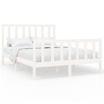 vidaXL Cadre de lit Blanc Bois de pin massif 120x200 cm