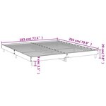 vidaXL Cadre de lit sans matelas noir 180x200 cm bois d'ingénierie