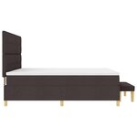 vidaXL Lit à ressorts avec matelas Marron foncé 200 x 200 cm tissu