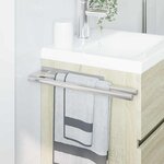 vidaXL Porte-serviettes Argenté 40 x 9 x 4 cm Acier inoxydable