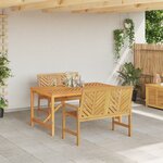 vidaXL Ensemble de salle à manger de jardin 3 pièces en bois d'acacia