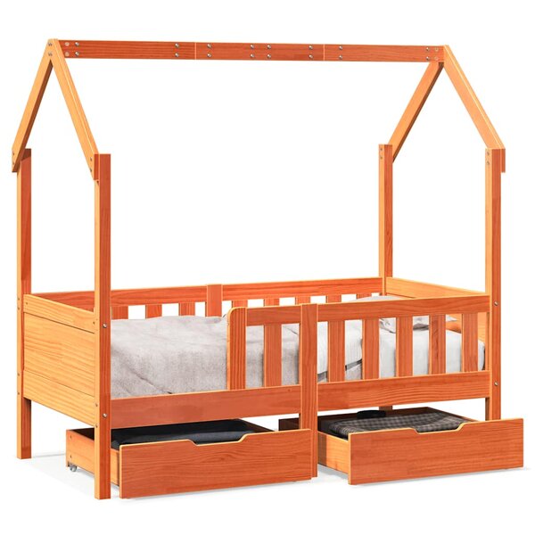vidaXL Cadre de lit enfant avec tiroirs sans matelas 80x170 cm bois