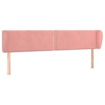 vidaXL Tête de lit avec oreilles Rose 163x23x78/88 cm Velours