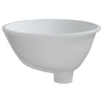 vidaXL Évier de salle de bain blanc 33x29x16 5 cm ovale céramique