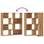 vidaXL Bibliothèque d'angle 4 niveaux chêne artisanal bois ingénierie