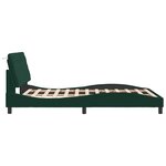 vidaXL Cadre de lit avec LED sans matelas vert foncé 140x200 cm velours