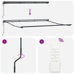 vidaXL Auvent Rétractable Blanc 400x300 cm tissu