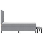 vidaXL Lit à ressorts avec matelas Gris clair 80 x 200 cm tissu