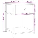 vidaXL Table de chevet sonoma gris 44x45x58 cm bois d'ingénierie