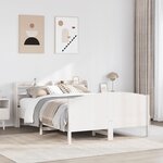vidaXL Cadre de lit sans matelas blanc 120x200 cm bois de pin massif