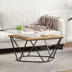 vidaXL Table basse Chêne Artisanale 80x80x45 cm Bois Ingénierie