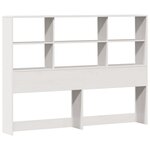 vidaXL Lit bibliothèque sans matelas blanc 140x200 cm bois pin massif
