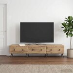 vidaXL Meuble TV 147 x 34 5 x 30 cm Chêne artisanal Bois d'ingénierie