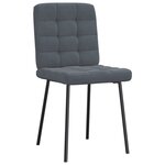 vidaXL Chaises à manger lot de 6 gris foncé velours