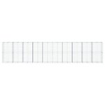 vidaXL Panier gabion avec couvercle 1000x100x200 cm fer galvanisé