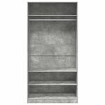 vidaXL Garde-robe Gris cement 100 x 50 x 200 cm Aggloméré