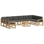 vidaXL Ensemble de canapés d'extérieur 11 pc Blanc et anthracite