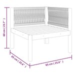 vidaXL Salon de jardin 7 pièces avec coussins Crème 63 x 63 cm