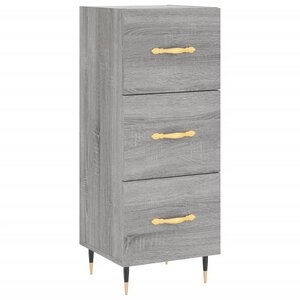 vidaXL Buffet Sonoma gris 34 5x34x90 cm Bois d'ingénierie