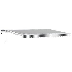 vidaXL Cadre de store manuel avec LEDs Anthracite et blanc 4 x 2 m