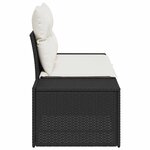 vidaXL Canapé de jardin avec coussin Noir 123 x 62 x 69 cm polyrotin