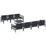vidaXL Ensemble de canapé de jardin 8 Pièces Anthracite Acier & Tissu
