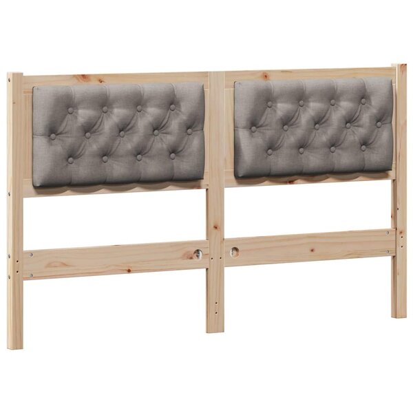 vidaXL Tête de lit Autre Marron et taupe 150 cm Bois massif en pin