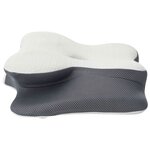 vidaXL Coussin pour le cou Blanc 58 x 37 5 x 12 cm Polyester