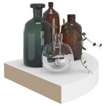 vidaXL Étagère d'angle flottante blanc 25x25x3 8 cm MDF