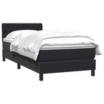 vidaXL Sommier à lattes de lit avec matelas noir 80x220 cm velours