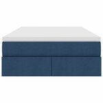 vidaXL Lit avec rangement et matelas Bleu 120 x 190 cm Polyester