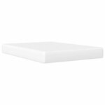 vidaXL Cadre de lit avec bandes LED Blanc 140 x 190 cm Simili cuir