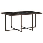 vidaXL Ensemble à manger de jardin et coussins 11 Pièces marron rotin