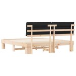 vidaXL Cadre de lit avec tête de lit rembourrée Noir 180 x 200 cm