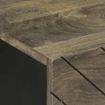 vidaXL Table basse noir 100x54x40 cm bois massif de manguier
