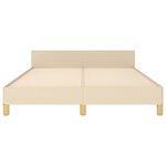 vidaXL Cadre de lit sans matelas crème 140x200 cm tissu